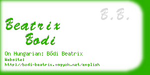 beatrix bodi business card
